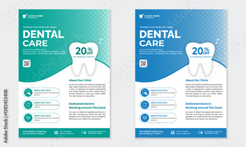 Dental and Medical Related Flyer Design Template 