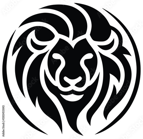 Buffalo Head Vector – Bold Black and White Bison Silhouette design Illustration for Logos, Mascots & Tattoos.