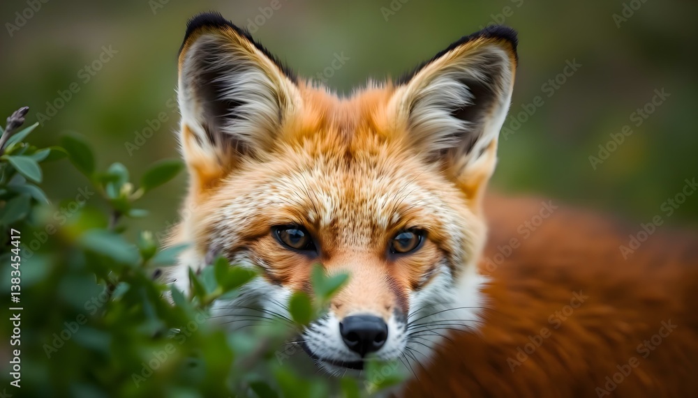 Fototapeta premium close up of a fox looking at the camera