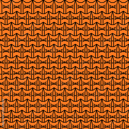 Cartoon black cat seamless pattern for Halloween theme. Cat icon vector or pets for card, fabric, scarves, cards, scrapbooks, wrapping paper, and textiles.