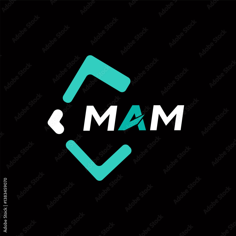 MAM creative minimalist letter logo. MAM unique vector initials alphabet letter logo design MAM creative minimalist letter logo. MAM unique vector initials alphabet letter logo design