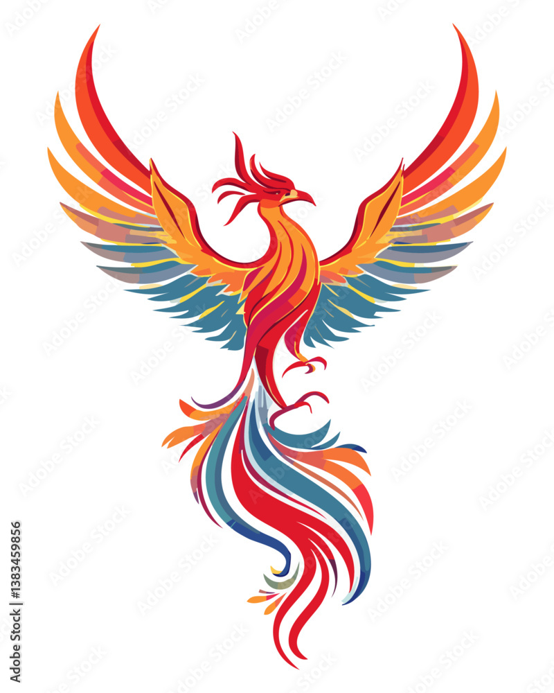 Obraz premium Vector phoenix bird tattoo.