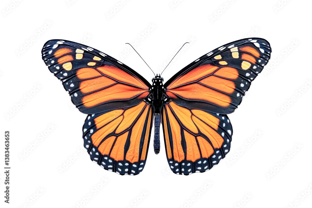 Fototapeta premium monarch butterfly isolated on white background