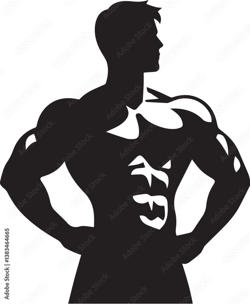bodybuilder vector silhouette illustration bodybuilder vector silhouette illustration