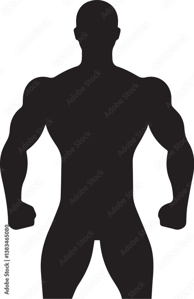 bodybuilder vector silhouette illustration bodybuilder vector silhouette illustration
