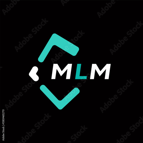 MLM creative minimalist letter logo. MLM unique vector initials alphabet letter logo design