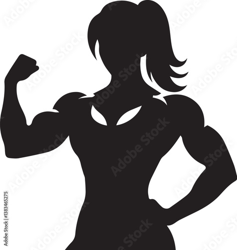 bodybuilder vector silhouette illustration