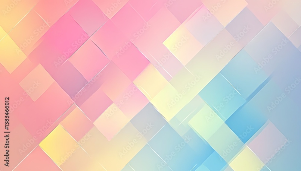 Abstract geometric background with soft pastel colors. A blend of vibrant hues and overlapping diamond shapes creates a calming, modern aesthetic. The gradient effect adds depth and visual interest Abstract geometric background with soft pastel colors. A blend of vibrant hues and overlapping diamond shapes creates a calming, modern aesthetic. The gradient effect adds depth and visual interest