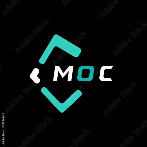 MOC creative minimalist letter logo. MOC unique vector initials alphabet letter logo design