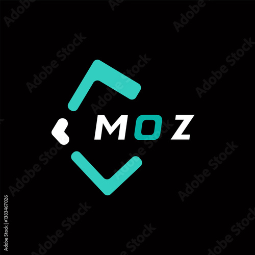 MOZ creative minimalist letter logo. MOZ unique vector initials alphabet letter logo design