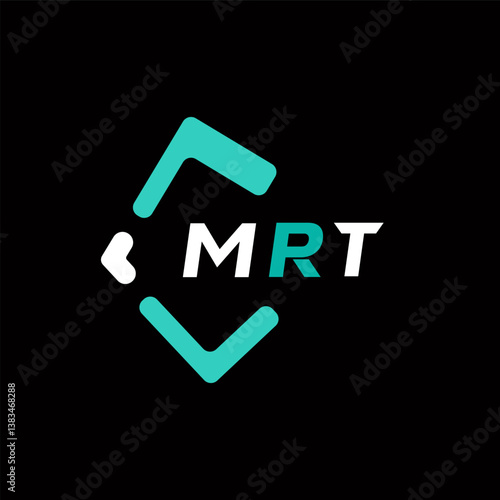 MRT creative minimalist letter logo. MRT unique vector initials alphabet letter logo design