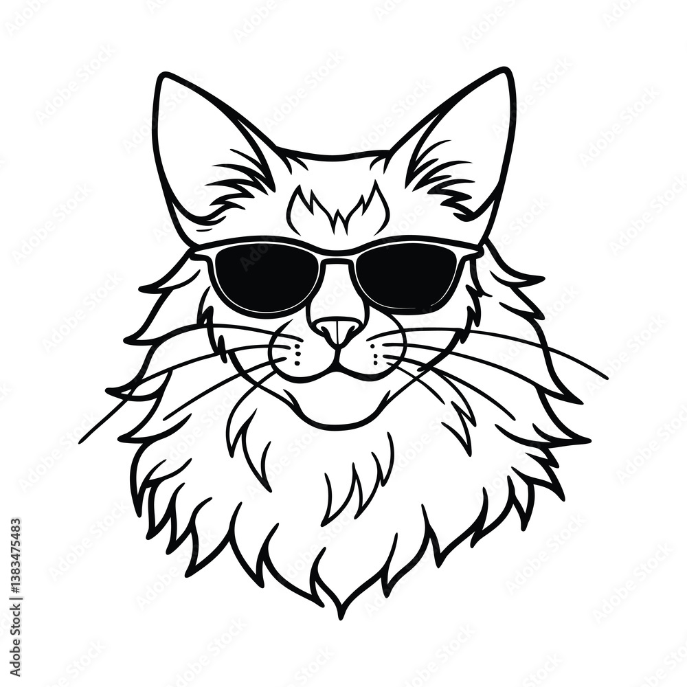 Obraz premium vector illustration of a cat