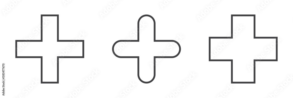 Obraz premium Plus icon. Add create plus icon
