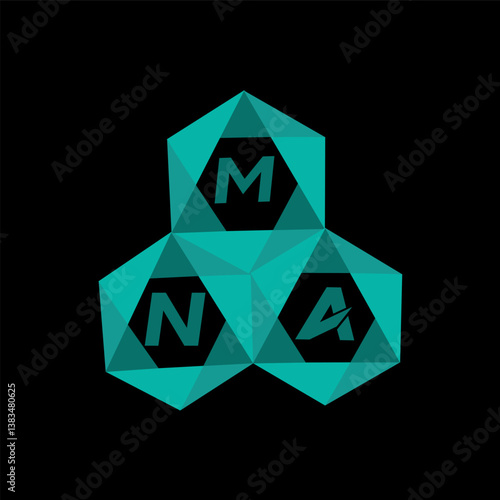 MNA creative minimalist letter logo. MNA unique vector initials alphabet letter logo design