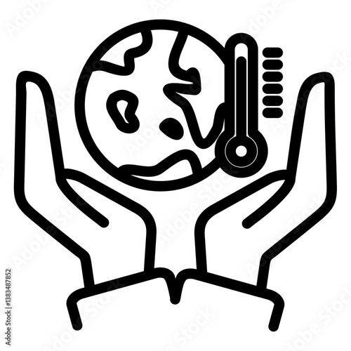 Temperature protect vector icon illustration concept