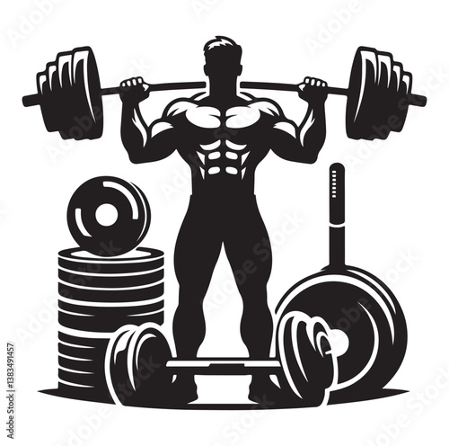 Gym and fitness logo design inspiration vector concept template vector symbol illustration.