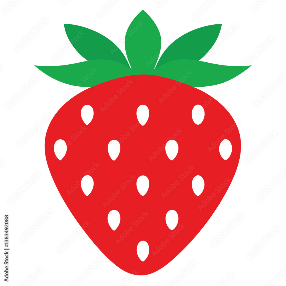 Obraz premium vector illustration of a strawberry