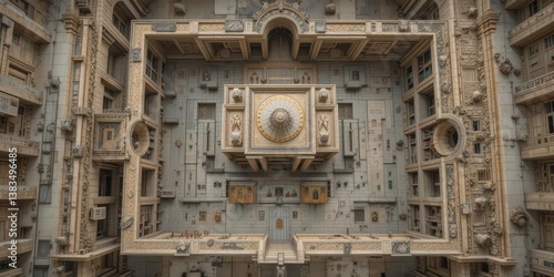  Bird s eye view of the Anastasis showing architectural layout, the Aedicule, and surrounding spaces from above.