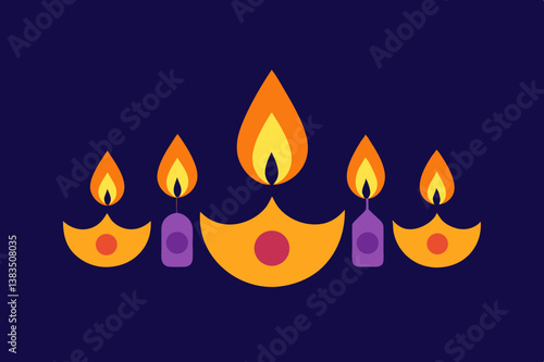 vector illustration of a fire