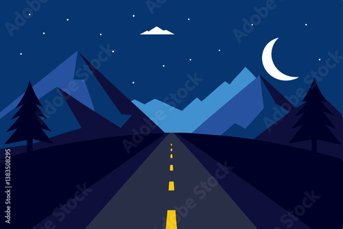 road in the night