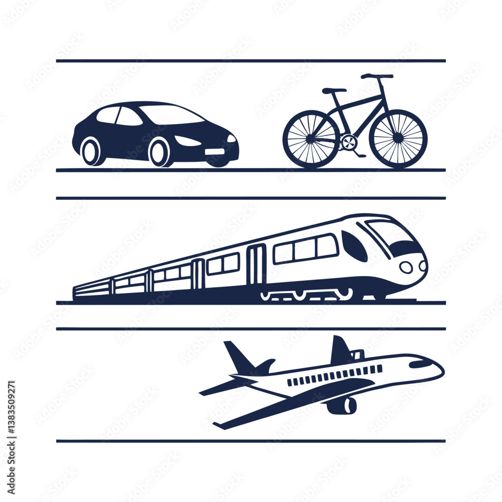 Fototapeta premium Essential Daily Items – Vector Art Collection