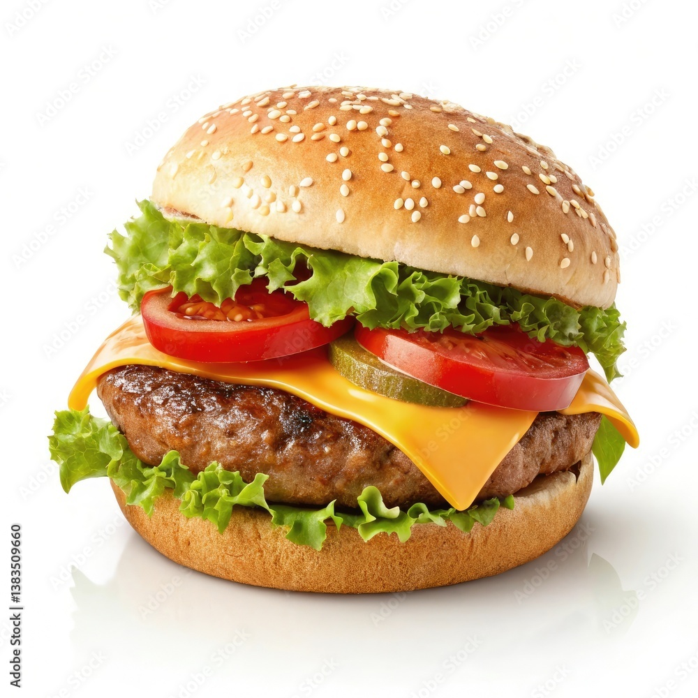 hamburger on a white background hamburger on a white background