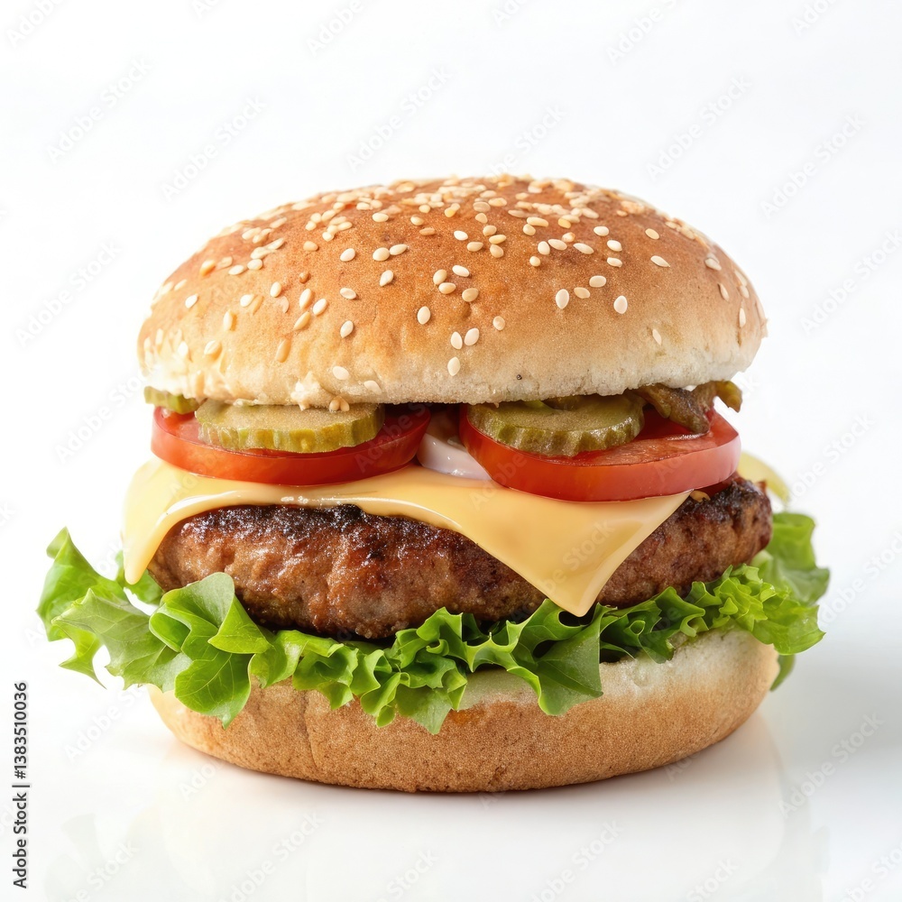 hamburger on a white background hamburger on a white background