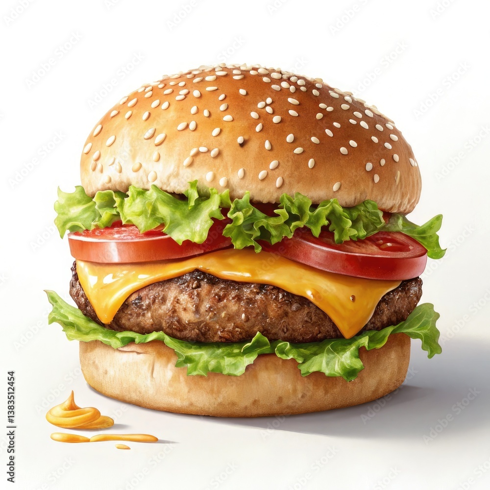 hamburger on a white background hamburger on a white background