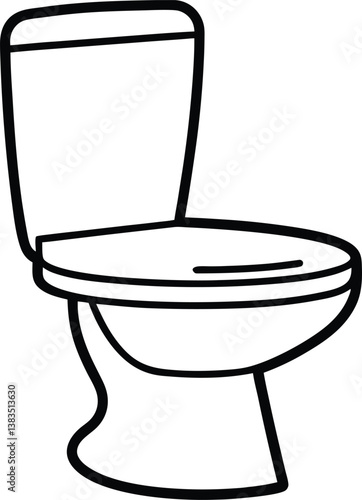 Toilet line icon bowl sanitaryware vector bathroom. Bidet toilet icon. outline vector toilet, bidet, pan and bowl. bathroom at home. Flush Toilet Icon
