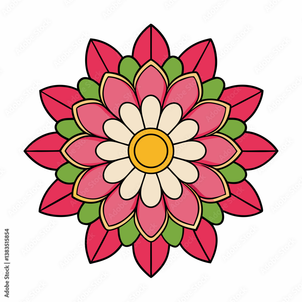 Fototapeta premium black mandala frame vector background. illustration