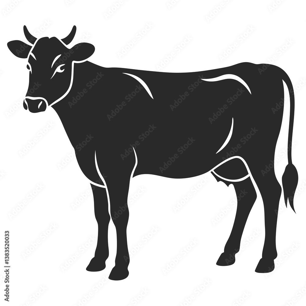 cow silhouette vector illustration cow silhouette vector illustration