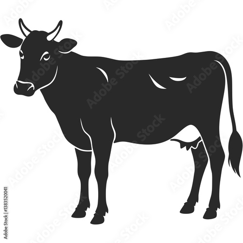 cow silhouette vector illustration