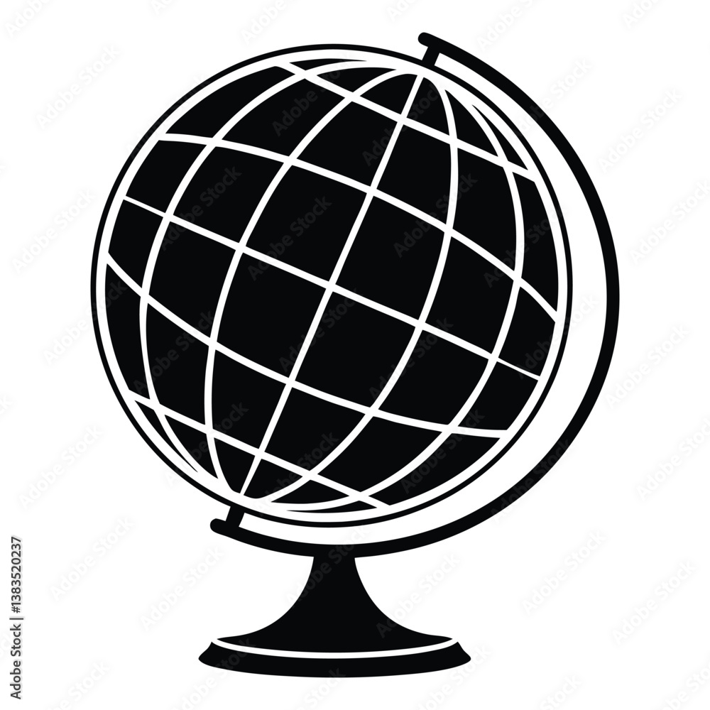 Simple 3D Globe on White Background Simple 3D Globe on White Background