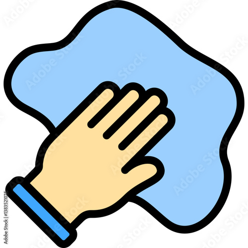hand wiping icon