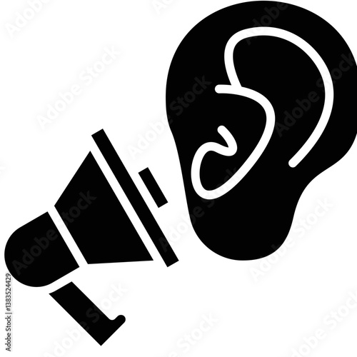 Ear Icon Vector Element