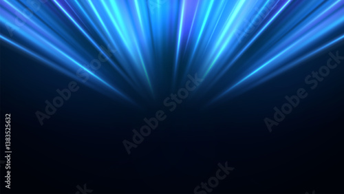 illustration of spreading lines shiny effects for ecommerce signs retail shopping. Motion light effect for banners. Curved light trail stretched upward. Fast speed car. 