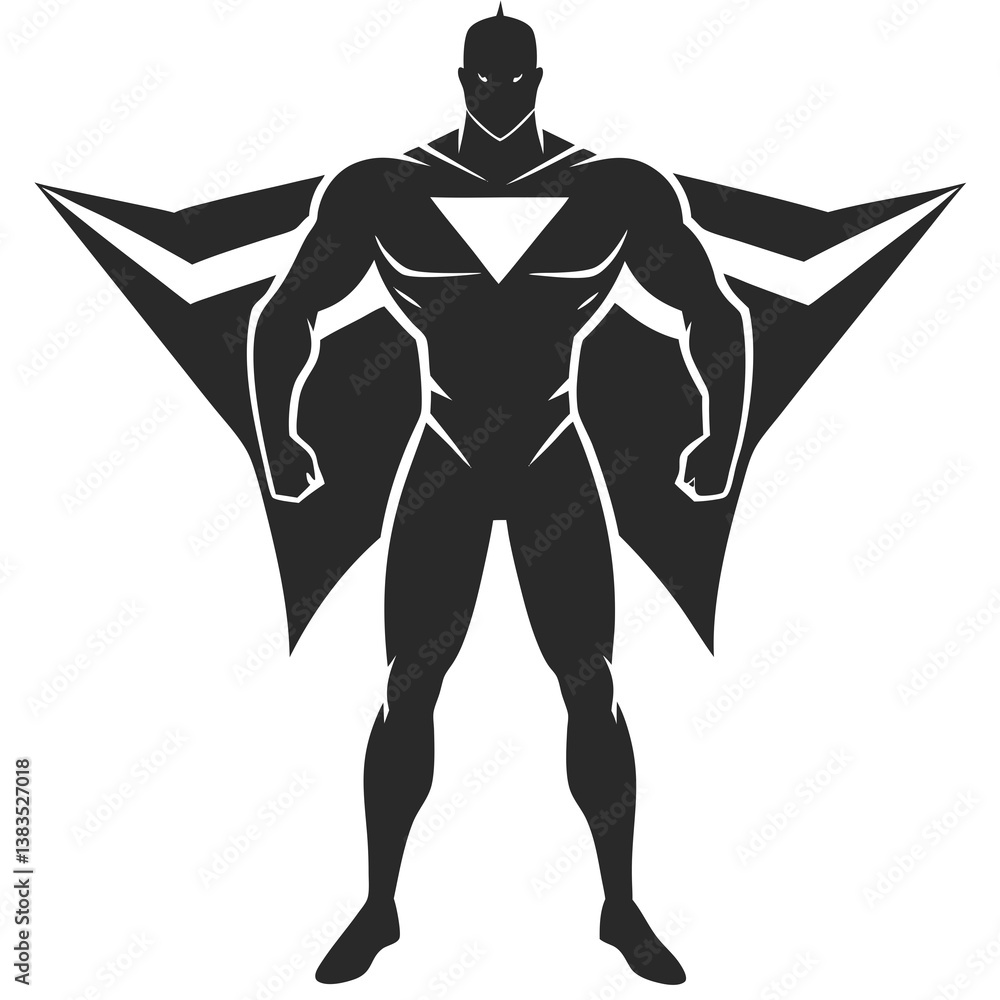 Fototapeta premium Super Power silhouette vector illustration