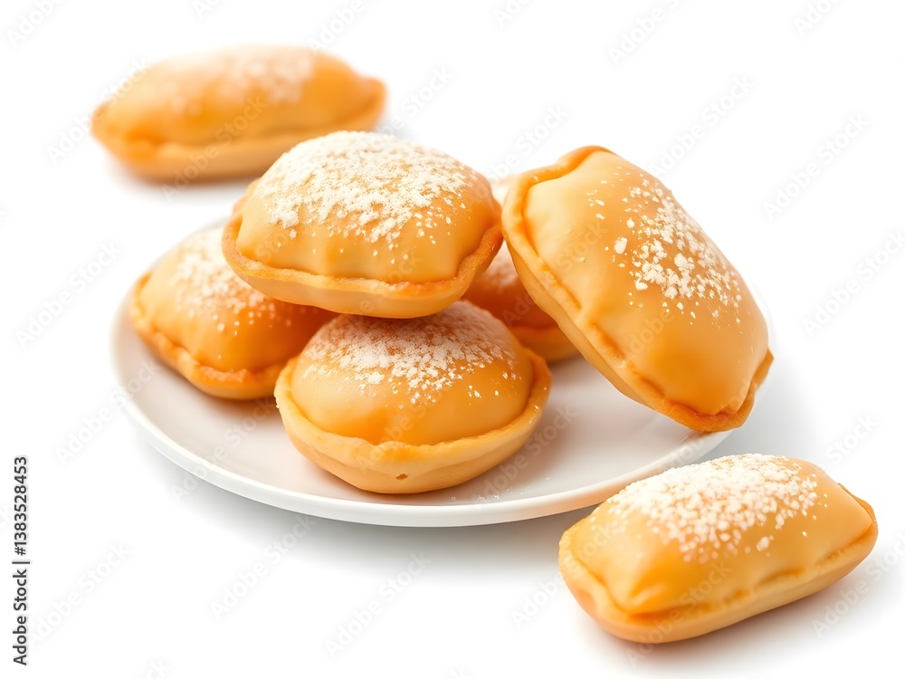 Golden French Beignets Dusted with Powdered Sugar – Fluffy, Sweet, and Irresistible Pastry Delight Isolated on a White Background Golden French Beignets Dusted with Powdered Sugar – Fluffy, Sweet, and Irresistible Pastry Delight Isolated on a White Background
