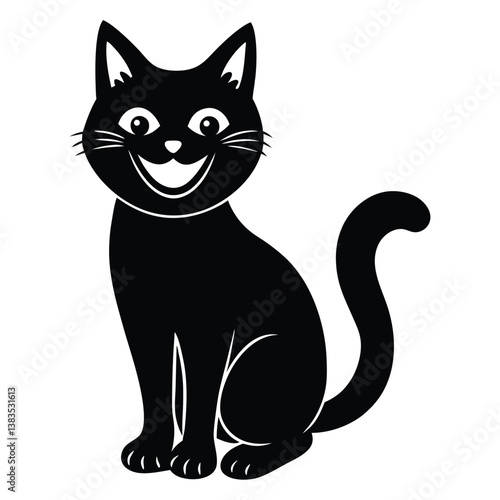 Wallpaper Mural vector illustration of black cat Torontodigital.ca