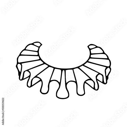 abstract ruffle collar vector