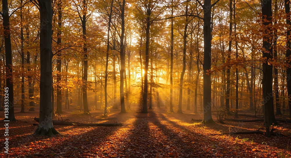 Obraz premium Golden Hour's Embrace AI Generated