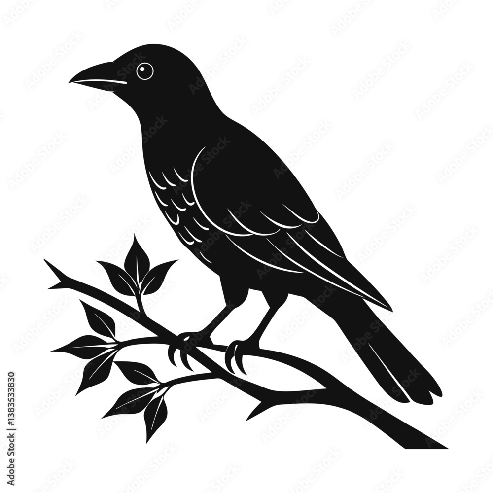 Fototapeta premium crow on a branch