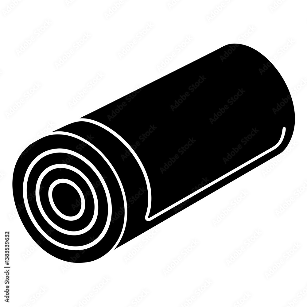 Yoga Mat Illustration for Fitness and Wellness Design Yoga Mat Illustration for Fitness and Wellness Design
