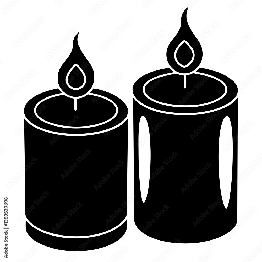 Scented Candles Flat Illustration for Home Decor and Relaxation Scented Candles Flat Illustration for Home Decor and Relaxation