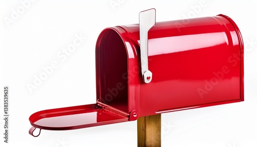 red mailbox with a letter