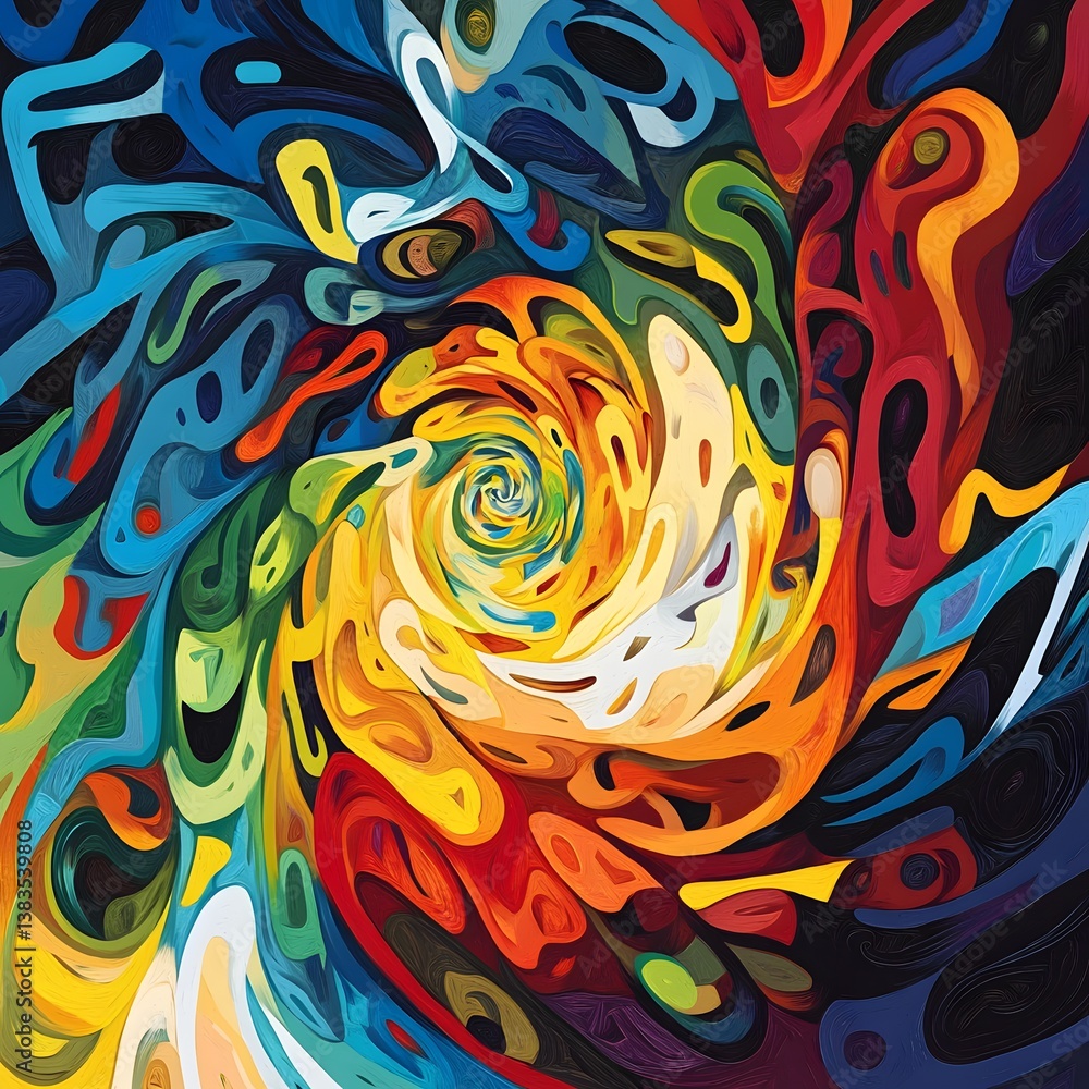 Vibrant swirling abstract design Vibrant swirling abstract design