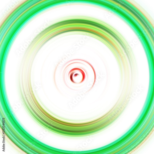 Colorful radial motion effect. Abstract rounded background. Color curves and sphere.