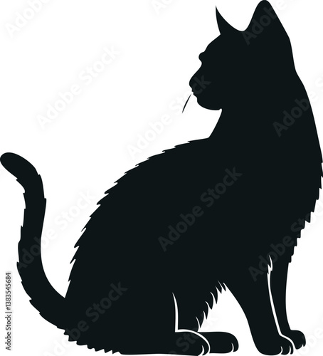 american shorthair silhouette illustration