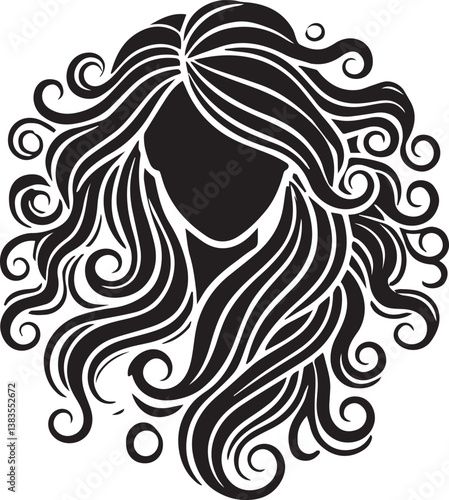 floral hairstyle vector, floral hairstyle logo vector, floral hairstyle vector illustration, floral hairstyle silhouette vector