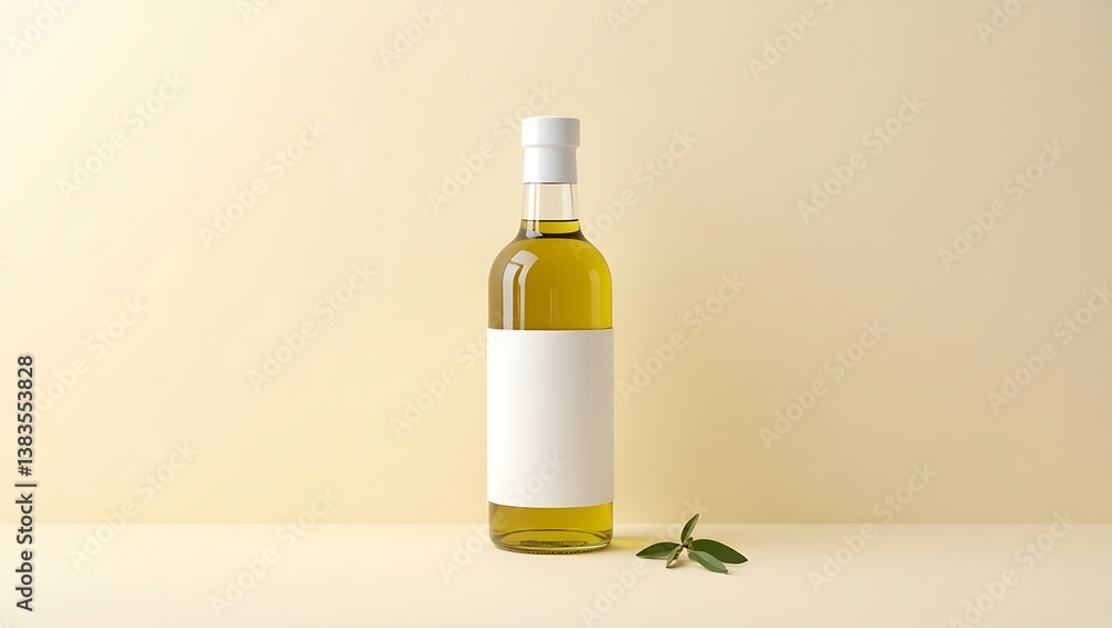 Premium Olive Oil Bottle Mockup – Minimalist Glass Bottle with Blank White Label on Beige Background for Branding & Packaging Design Premium Olive Oil Bottle Mockup – Minimalist Glass Bottle with Blank White Label on Beige Background for Branding & Packaging Design